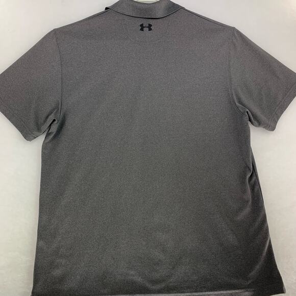 Under Armour Heatgear Loose Fit Gray Short Sleeve Men's Polo Shirt Size XL - Picture 2 of 14